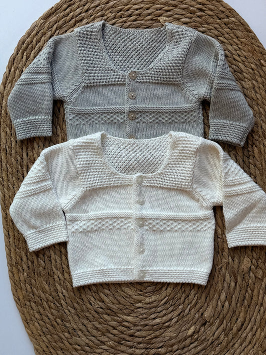Knit cardigan available in 2 colors