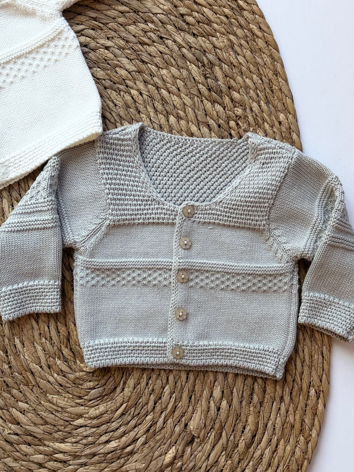Knit cardigan available in 2 colors