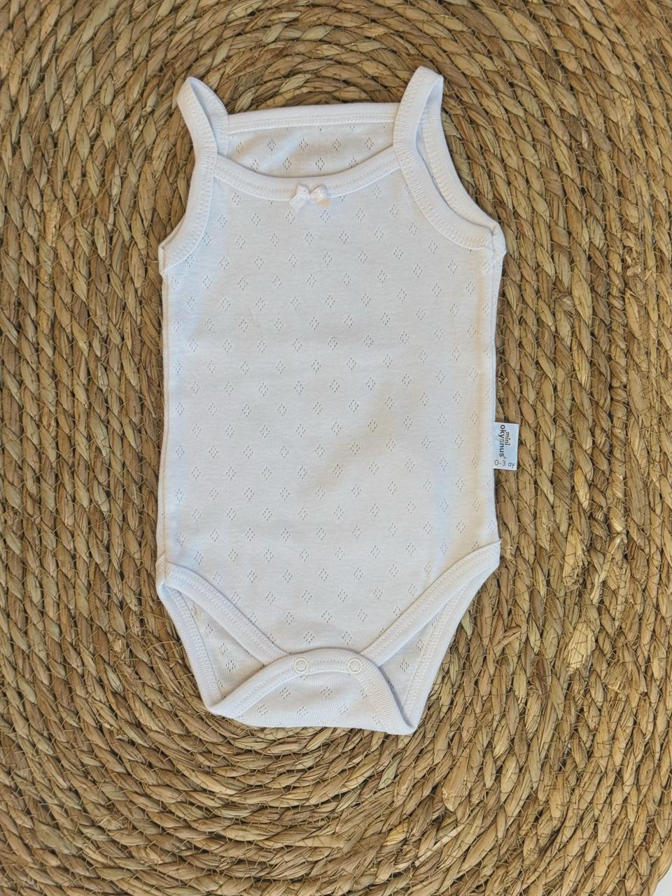 100% Cotton White Bodysuit