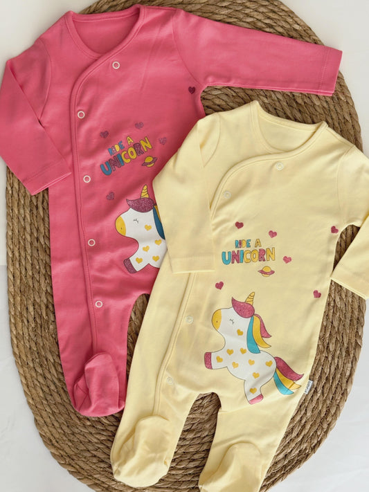 Cotton Unicorn Overall Available in 2 colors