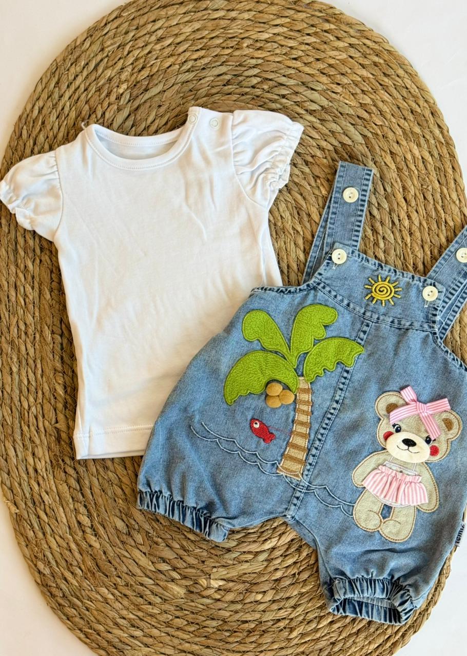 Denim Salopette with T-shirt