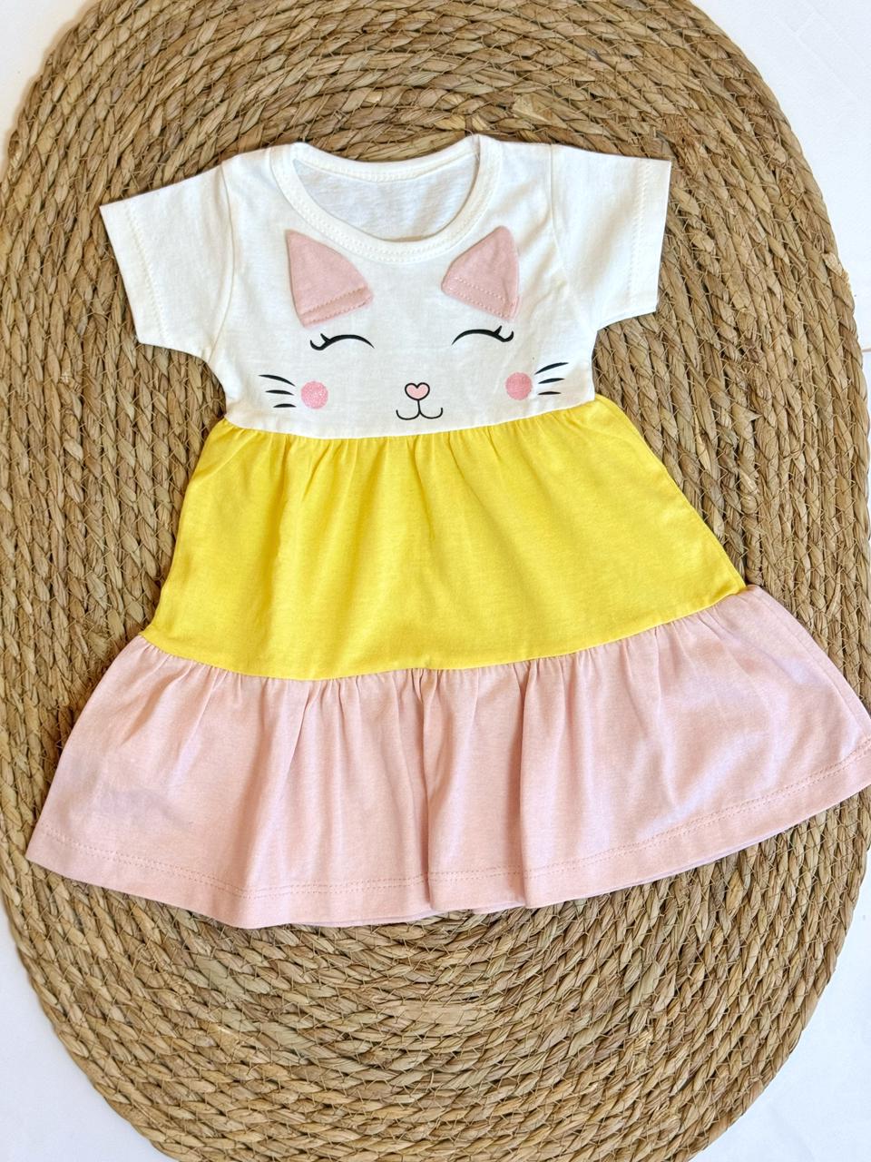 Cotton Baby Girl Dress available in 4 Colors
