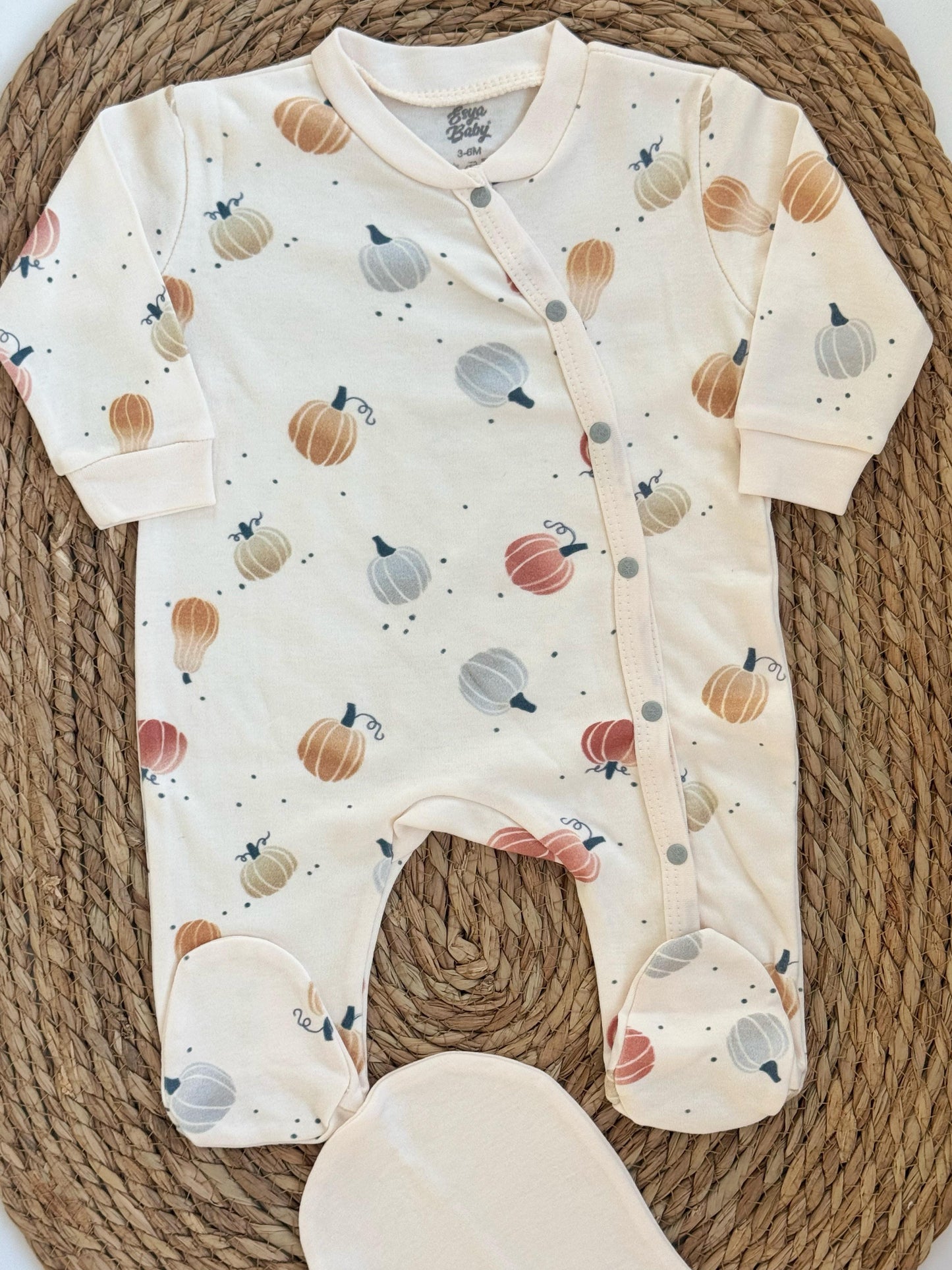 100% Pumpkin Cotton Overall