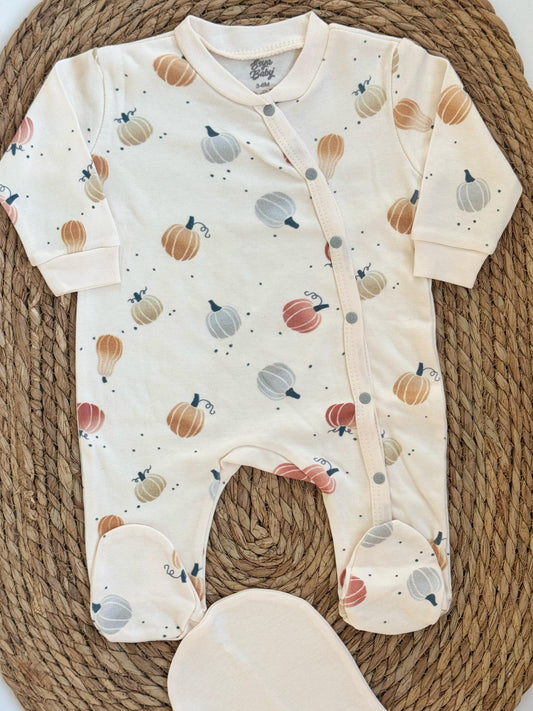 100% Pumpkin Cotton Overall