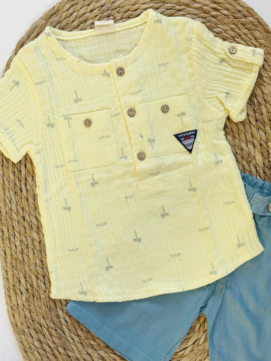 Linen Shirt & Shorts