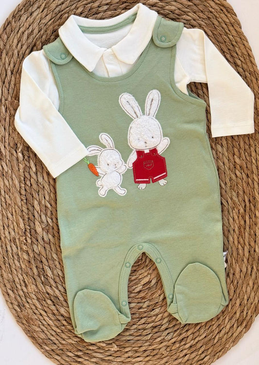 Cotton Salopette with Shirt