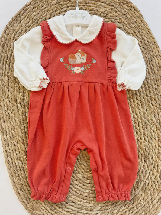 Burgundy Cotton Romper