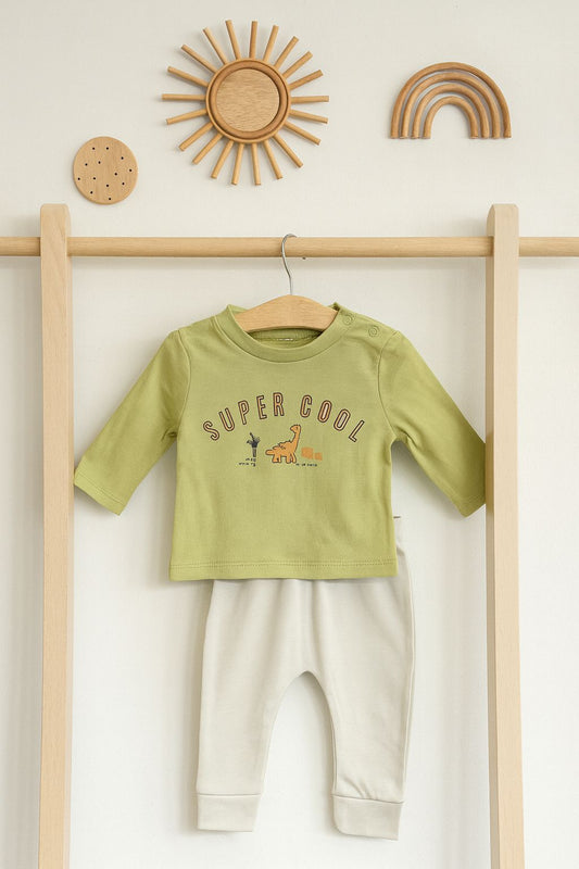 3 pieces cotton dino set