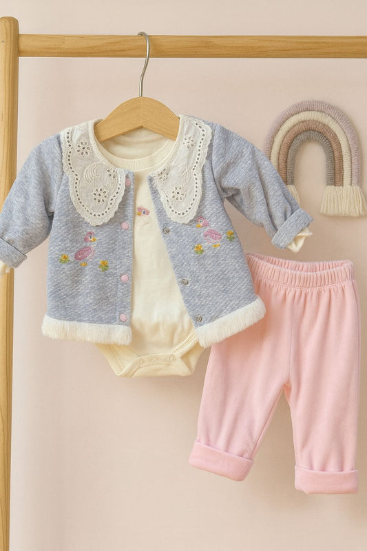 3 pieces velvet set available in 3 colors