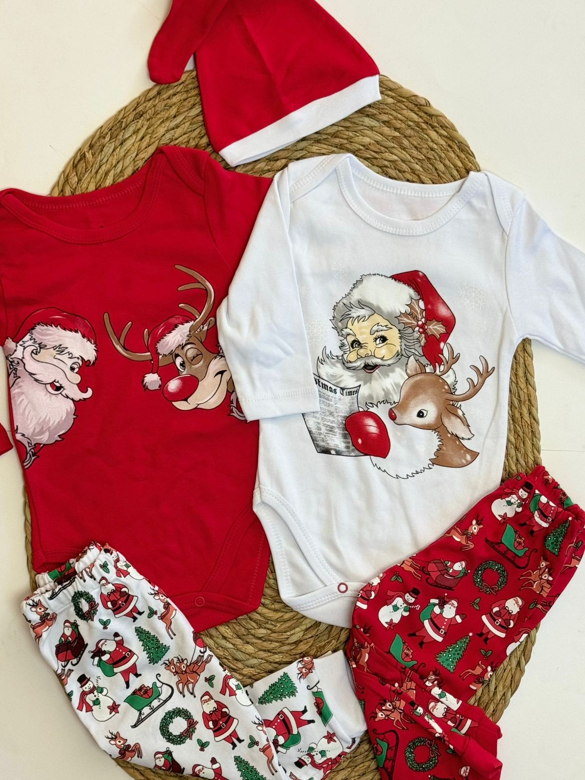 Christmas Cotton Bodysuit & Pants