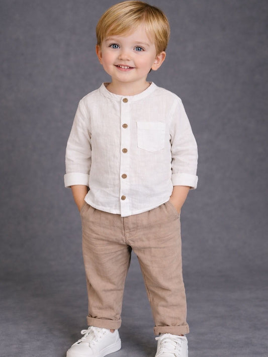 Linen boys set available in 2 colors