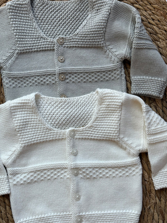 Knit cardigan available in 2 colors