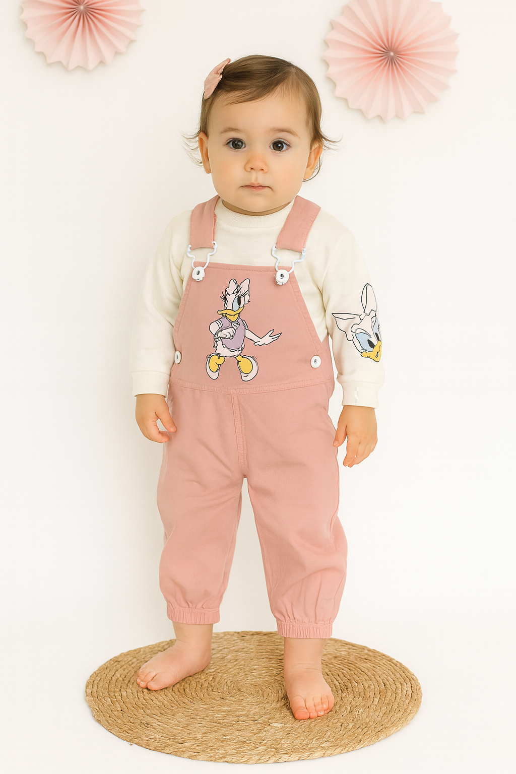 Cotton Salopette & Shirt Set