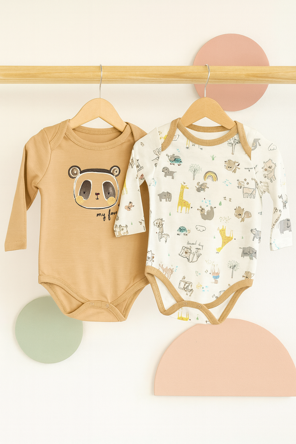 Pack of 2 bodysuits available in 3 colors