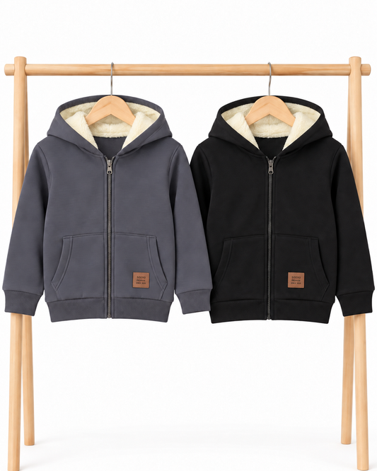 Fleece zip-up hoodie