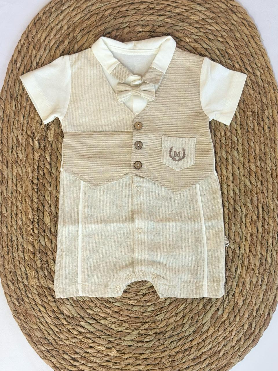 Linen Beige Romper