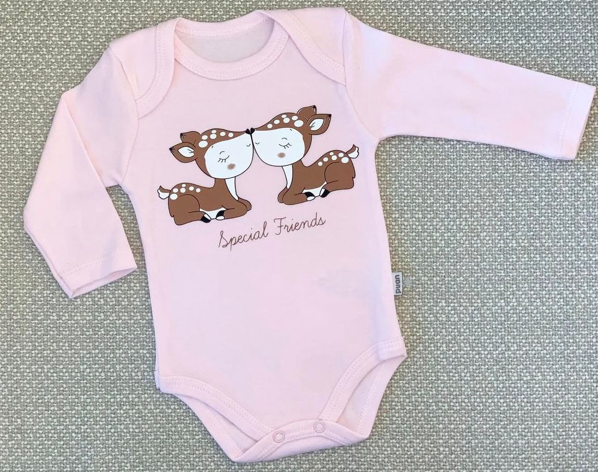 Long-sleeve bodysuits available in 3 colors