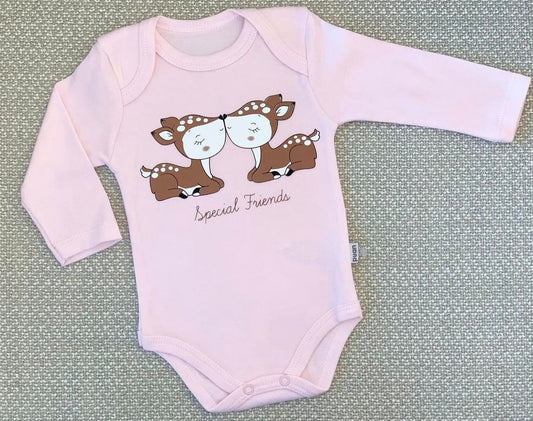 Long-sleeve bodysuits available in 3 colors