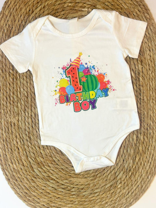 1st Birthday Boy Bodysuit