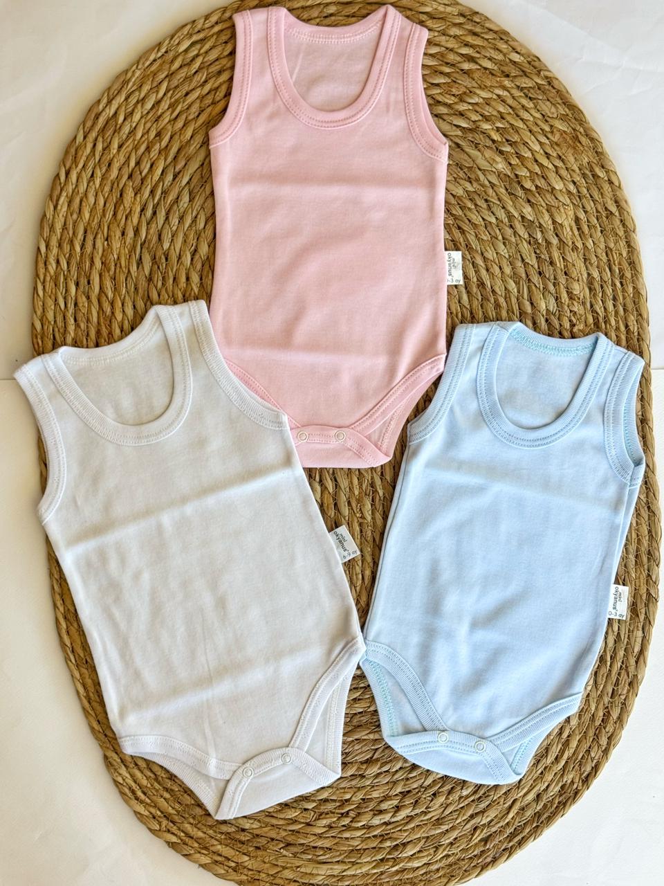 100% Cotton Bodysuit available in 3 colors