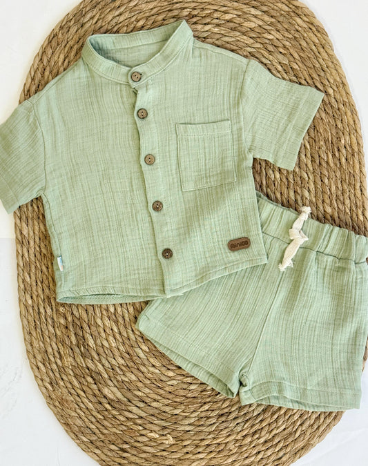 Linen Baby Boy Set