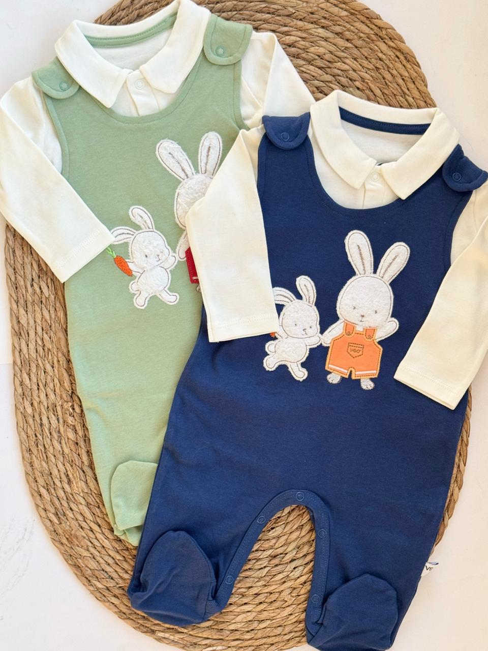 Cotton Salopette with Shirt