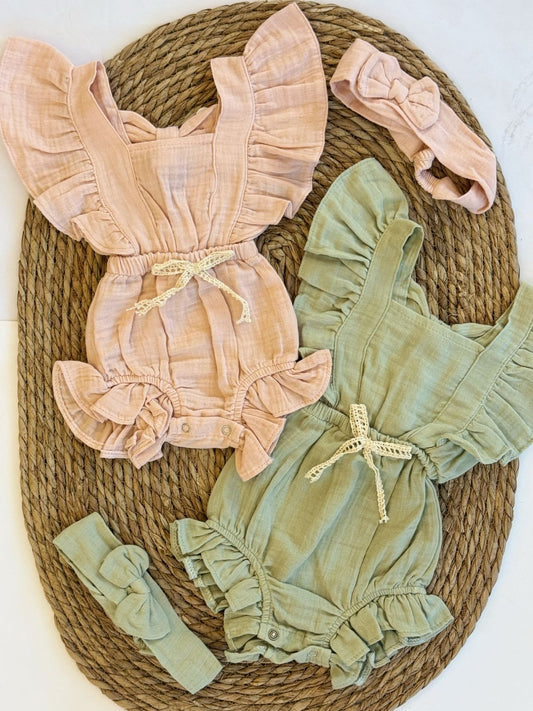 Linen Rompers available in 2 colors
