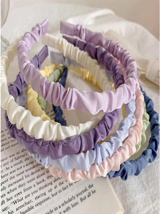 Satin Pleated Headbands
