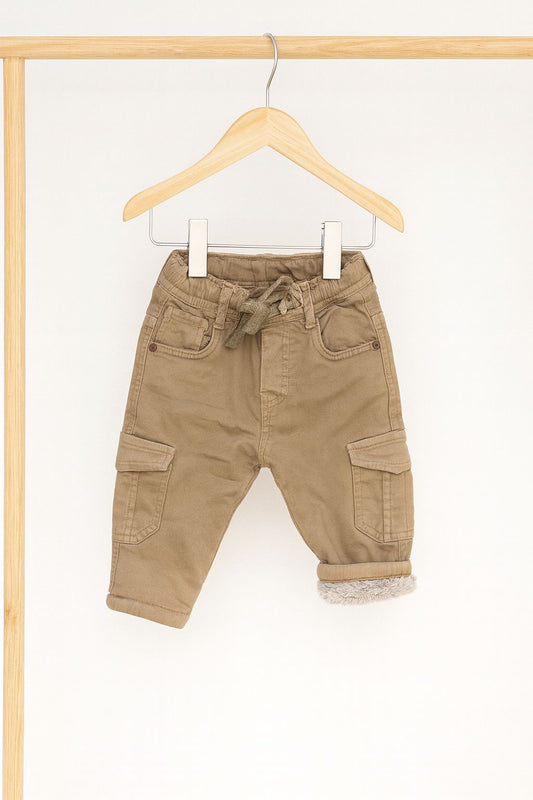 Beige Pants Full Fur Inside