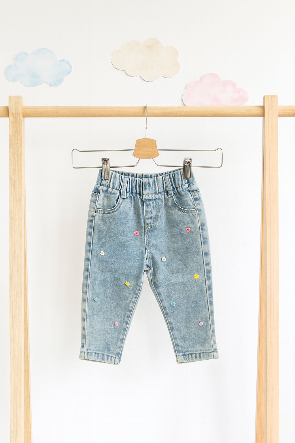 Denim Jeans with Flowers