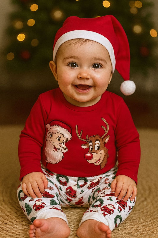 Christmas Cotton Bodysuit & Pants