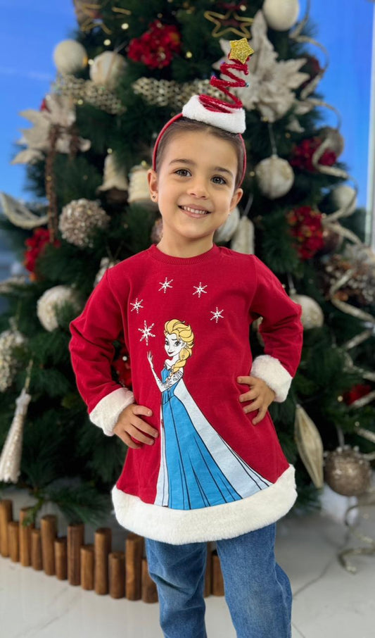 Soft Fleece Christmas/Elsa sweater