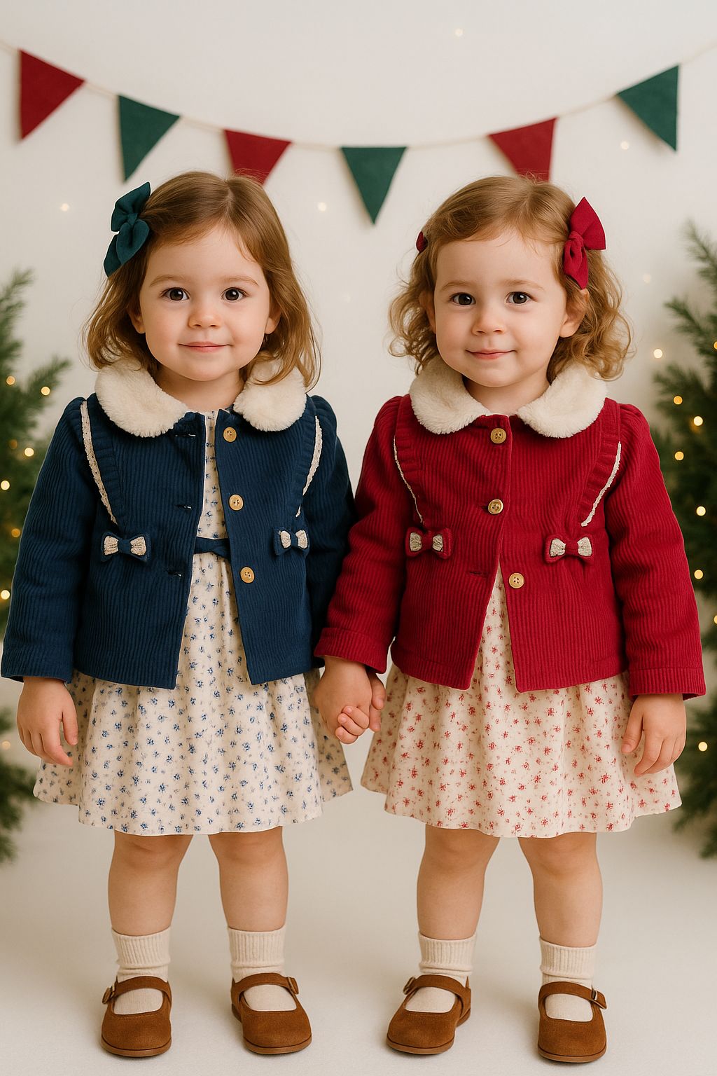 Wool Jacket & Cotton Dress set available in 2 colors