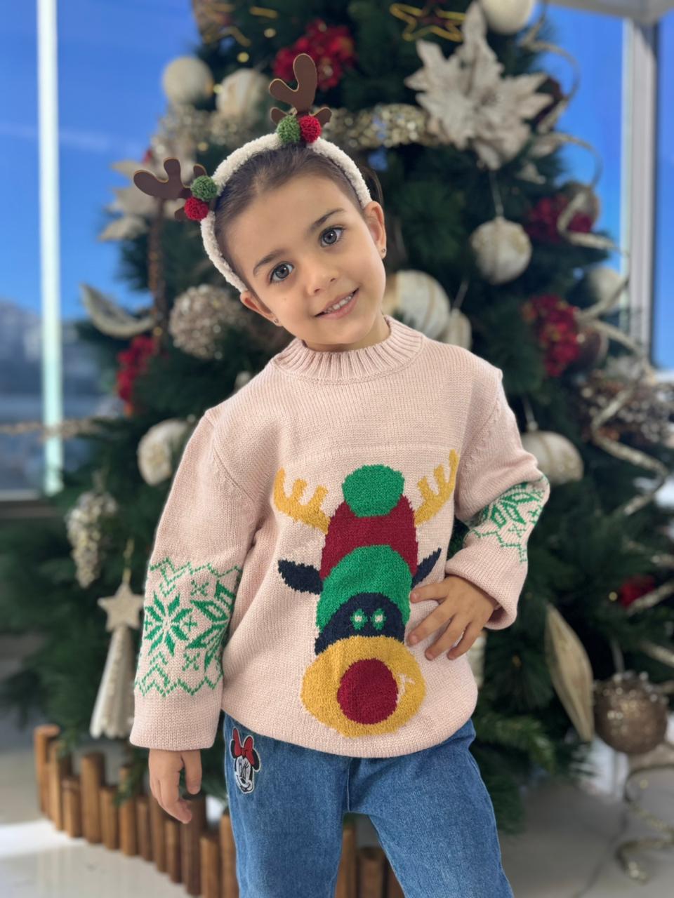 Wool Pink Christmas Sweater