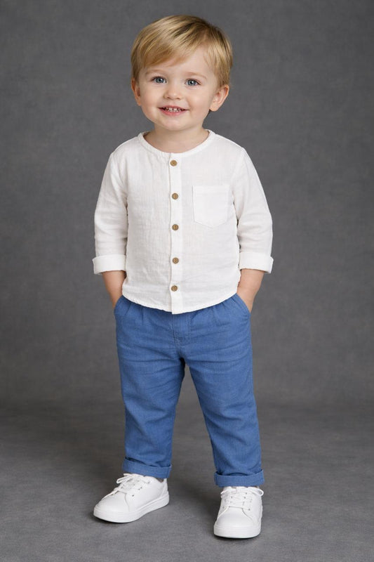 Linen boys set available in 2 colors