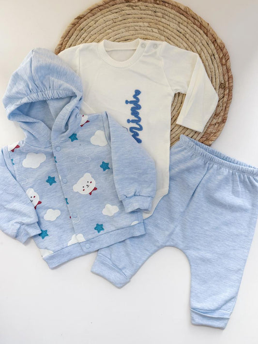 Soft fleece 3 pieces set available in 2 colors