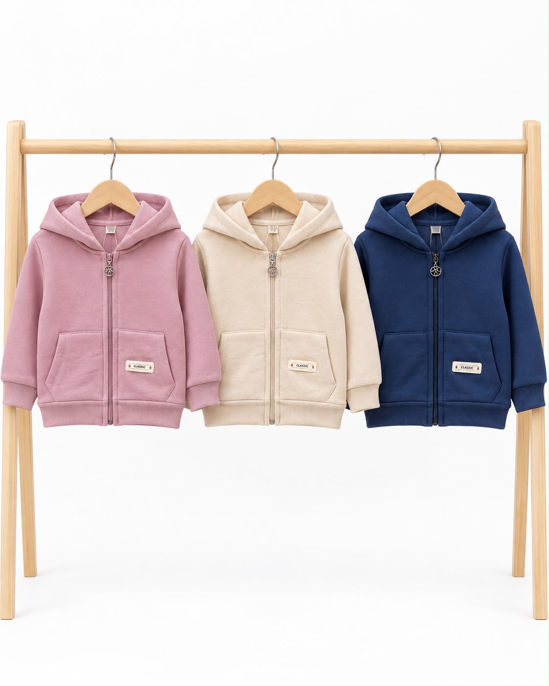 Fleece zip-up hoodies