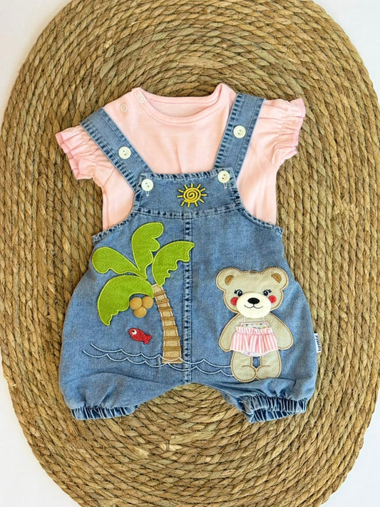 Denim Salopette with T-shirt