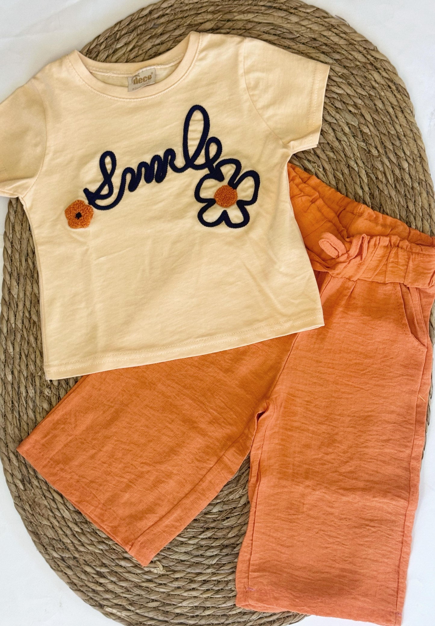 Linen Pants & Cotton T-shirt set
