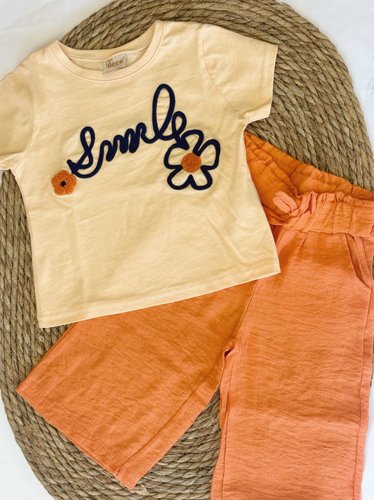 Linen Pants & Cotton T-shirt set