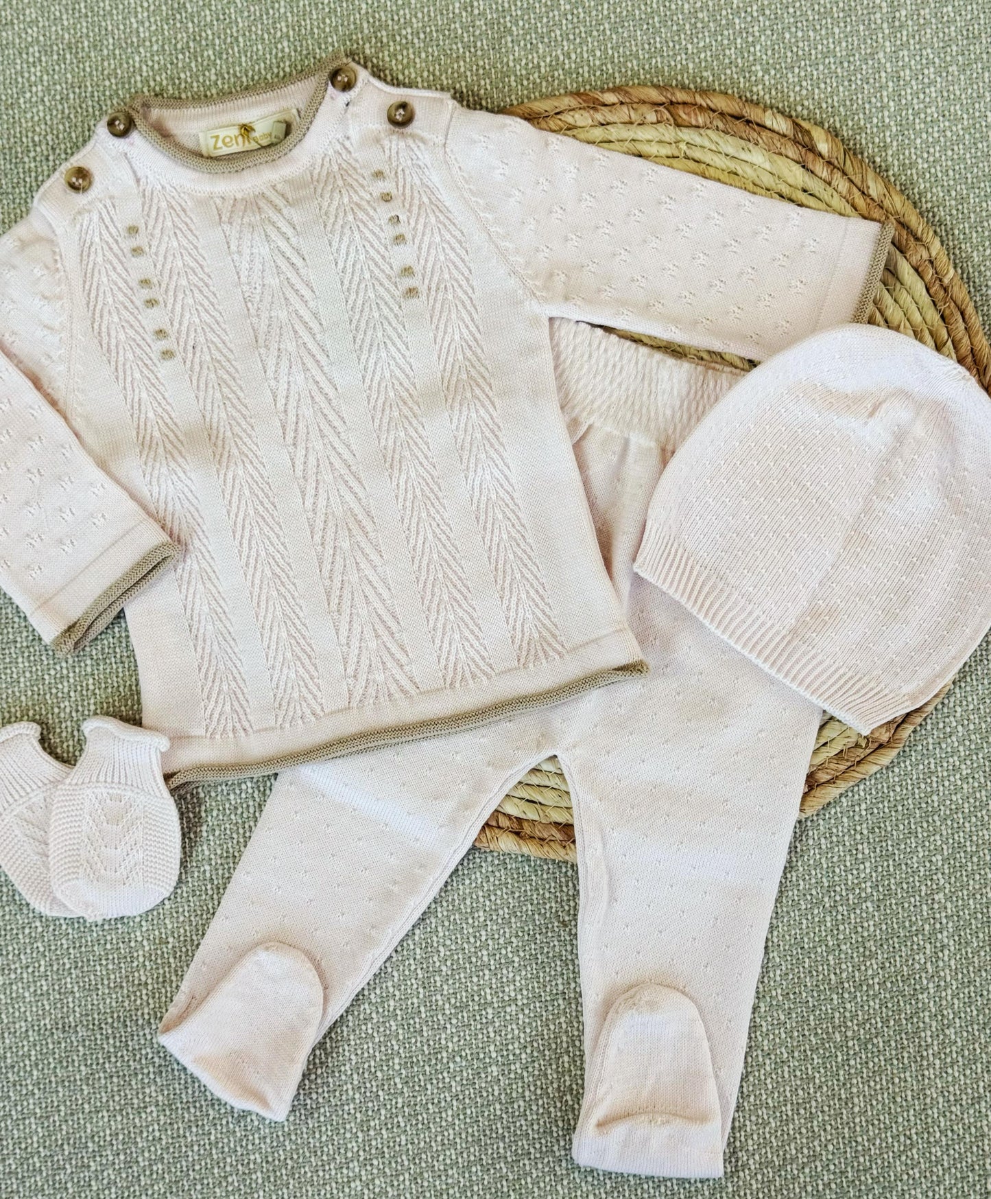 5 Pieces Triko Set with Blanket available in 2 colors