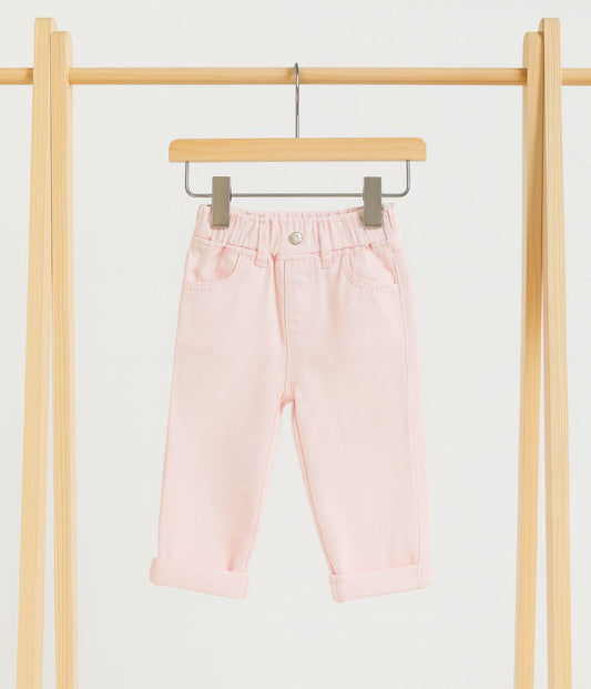 Jeans with elastic waist available in 2 colors