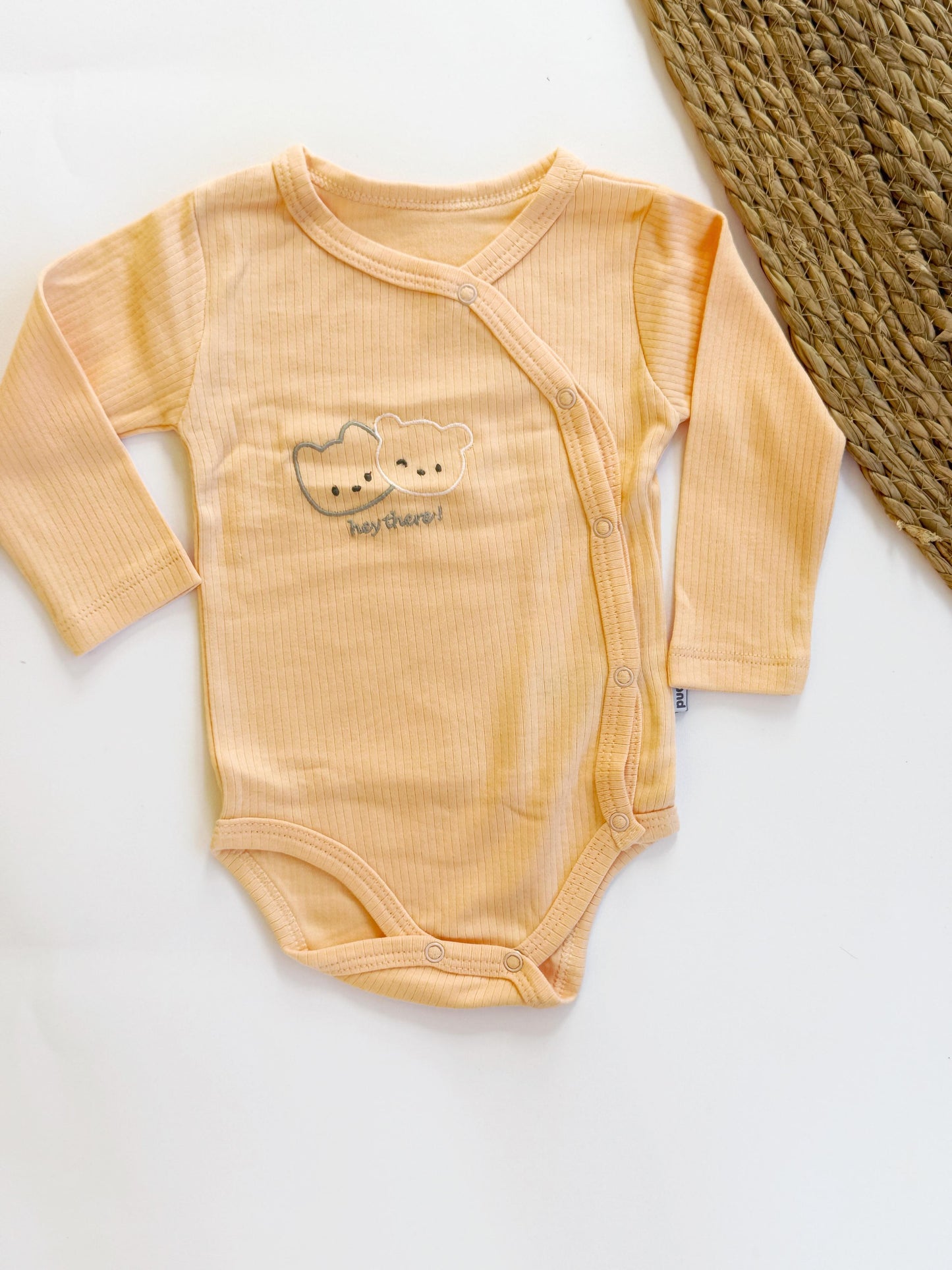 Long-sleeve bodysuit (side buttons)