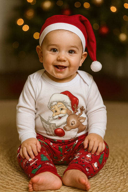 Christmas Cotton Bodysuit & Pants