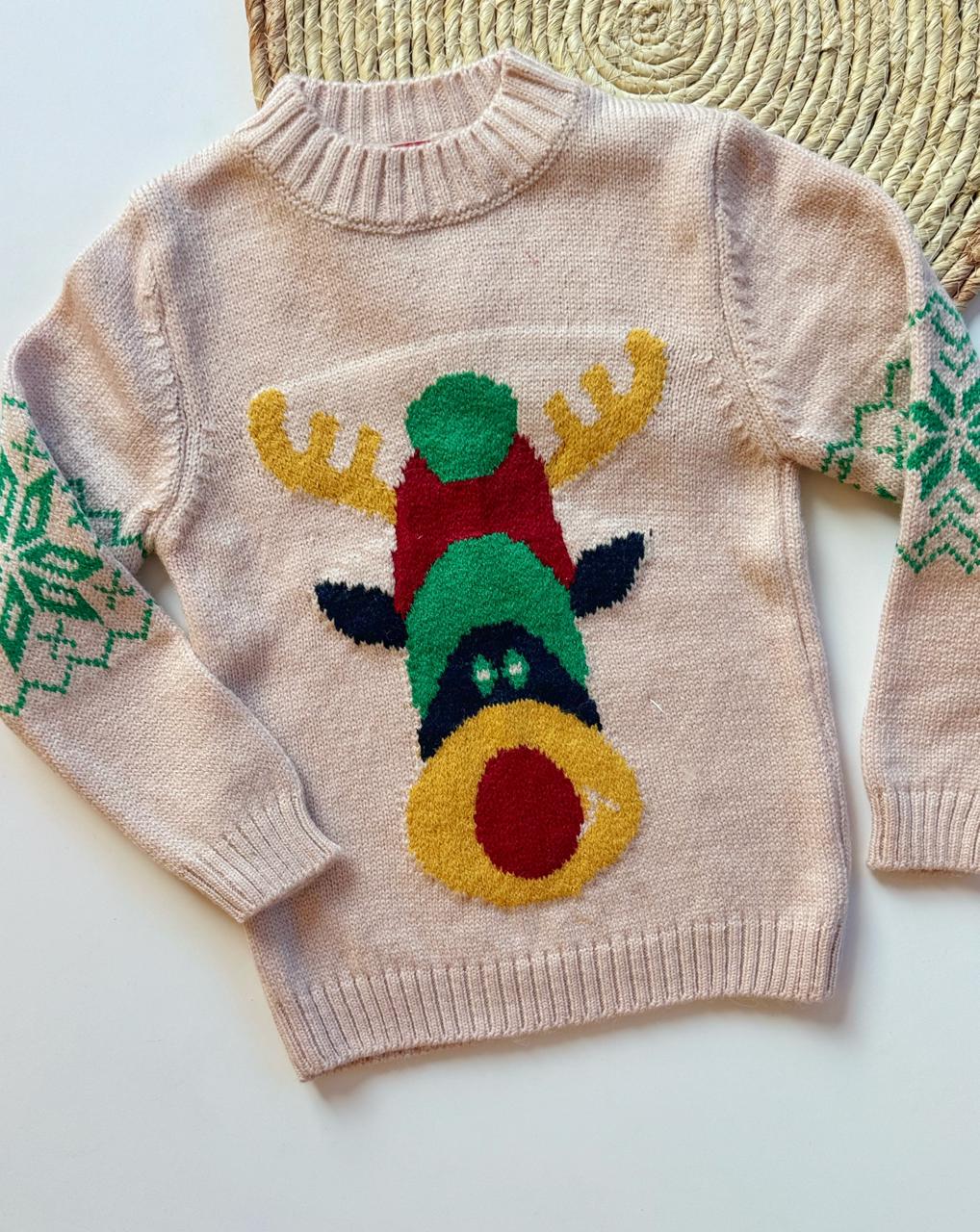 Wool Pink Christmas Sweater