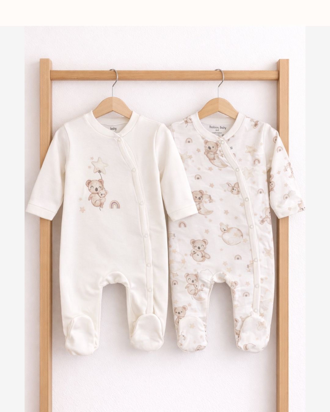 Pack of 2 Cotton Overalls with headband