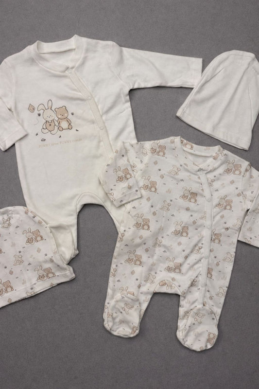 Set of 2 cotton overalls