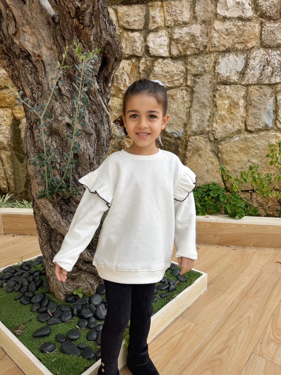 Cotton white sweater