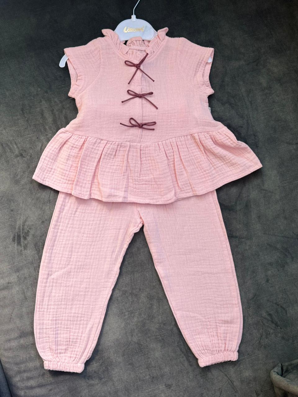 Linen pink set