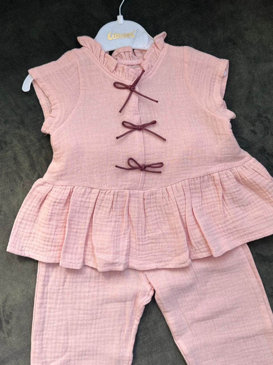 Linen pink set